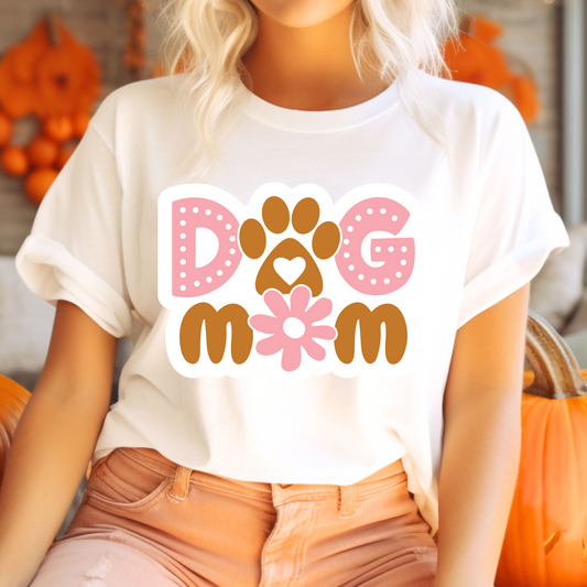 Dog Mom: Floral T-Shirt