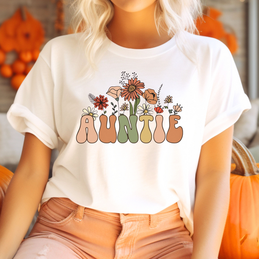 Auntie: Floral T-Shirt